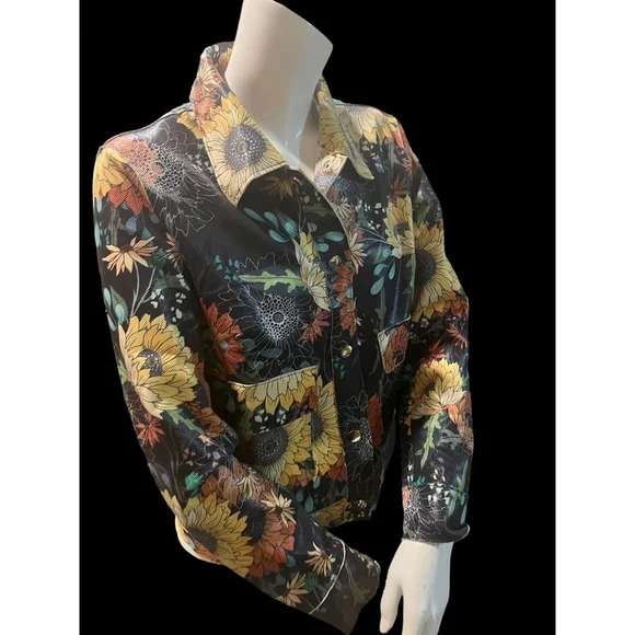 Adore leather jacket w sunflowers - Picture 3 of 9